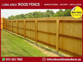 Long Area Wooden Fences in UAE