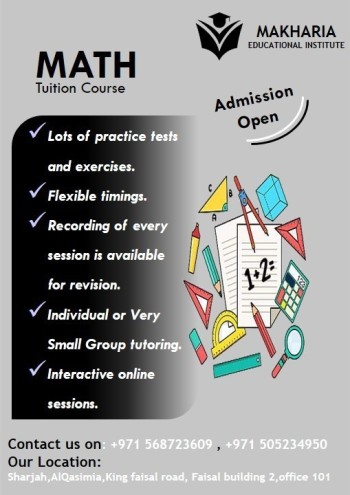 YOU NEED HELP ON MATH MAKHARIA INSTITUTE IS READY TO HELP YOU