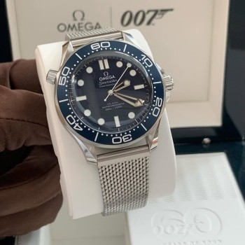 Omega Seamaster Diver 300M James Bond 60th Anniversary Blue Stainless Steel 42mmRef# 210..30.42.20.03.002Preowned-Unworn 2025Watch, box & papers Available in stock Visit our store today @hautehorologeofficial Contact- +971-528