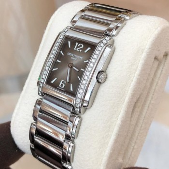Patek Philippe Twenty~4 Grey Quartz Stainless Steel Ref# 4910-1200A-010Preowned 2022Excellent condition With Watch, box & papers Available in stock Visit our store today @hautehorologeofficial Contact- +971-52-867-9200We are n