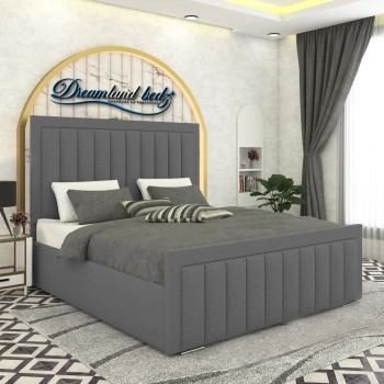 2025 London Bed Frame in Grey fabric