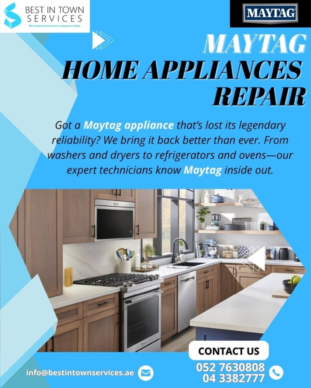 Best In Town Services - Maytag Home Appliances Repair Services 