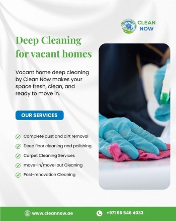 Deep Cleaning for Vacant Homes in Dubai