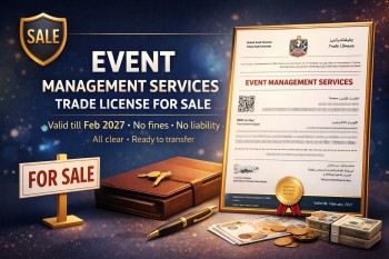 Active Event Management Services Trade License For Sale