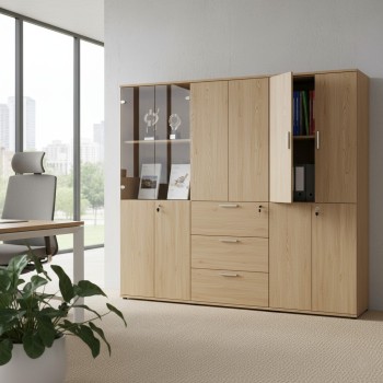 3 Door Cabinet - Office Storage Display Cabinet Filing Cabinets At Highmoon