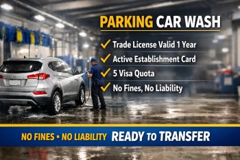 Active Parking Car Wash Trade License Available 