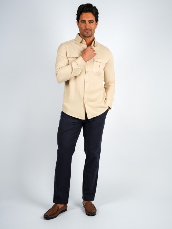 Mens-Slim-Fit-Double-Pocket-Cotton-Linen-Shirt-Soft-and-Beige-4