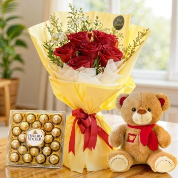 RedRosesTeddyChocolate-175204385 Buy Flowers, Chocolates, And Teddy Bears For Online Delivery
