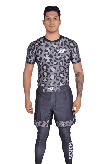 Grey Short Sleeve Rash Guard Men for Active and Athletic Wear