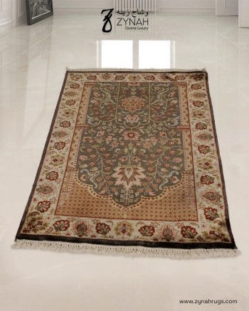 Golden Grace Silk Muslim Prayer Mat