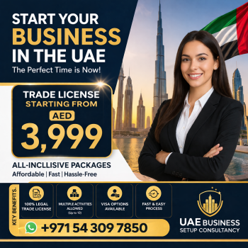 UAE Trade License start from 3,999