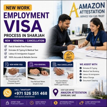 Fast & Reliable UAE Work Visa Services in Sharjah – New Visa, Renewal & Cancellation Support