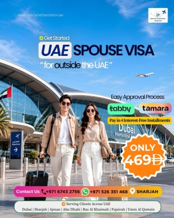 UAE Spouse Visa in Sharjah – Starting From Only AED 469!