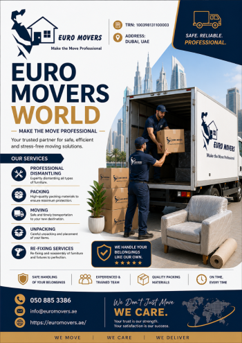 Movers and Packers in Sharjah - 0508853386