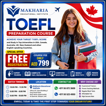 🇦🇪 TOEFL Classes in Sharjah – Enroll Now | 0568723609