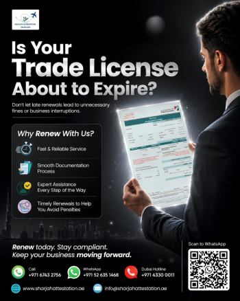 trade renewal Sharjah- 6,7,26 Trade License Renewal Made Simple & Stress-Free!