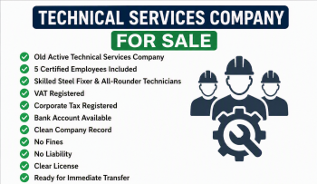 TECHNICAL SERVICES COMPANY WITH 5 EMPLOYEE AVAILABLE FOR SALE 