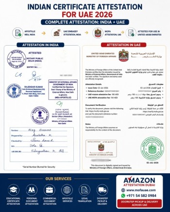 Indian Certificate Attestation in Dubai 2