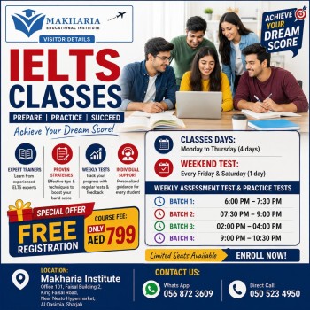 IELTS Classes Near Me in Al Qasimia Sharjah  Call Now 0568723609