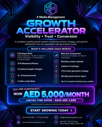 Social Media Management & Meta Ads Agency Dubai | Growth Accelerator Package