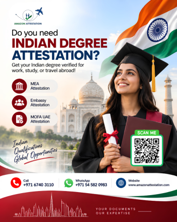 Indain- Ajman 14,9,26 Indian Degree Attestation in Ajman – UAE