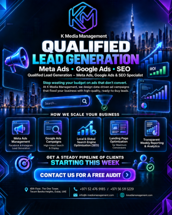 QLG - MAM - GA -SEO Qualified Lead Generation & Paid Ads Dubai | K Media