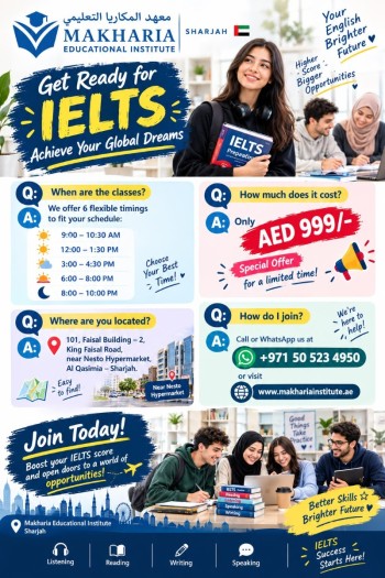 Best IELTS Classes in Sharjah for Higher Band Scores
