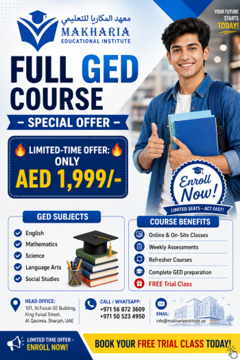 •  Complete GED Test Preparation for Mathematics, Science and English
