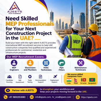 MEP RECRUITMENT SERVICES UAE ADS Need Skilled MEP Professionals for Your Next Construction Project in the UAE?